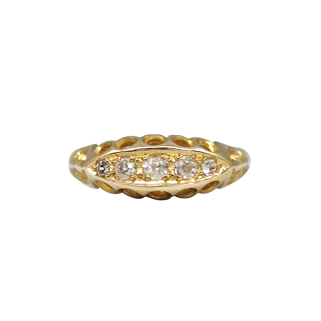 18ct Yellow Gold Five Stone Diamond Ring