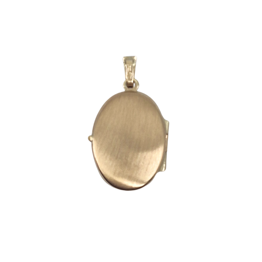 9ct Gold Patterned Oval Locket