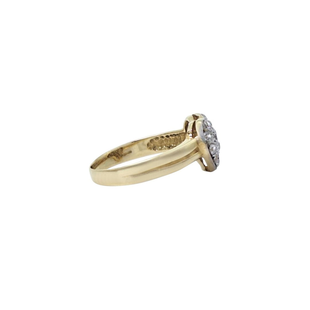 9ct Yellow Gold Heart CZ Children's Ring