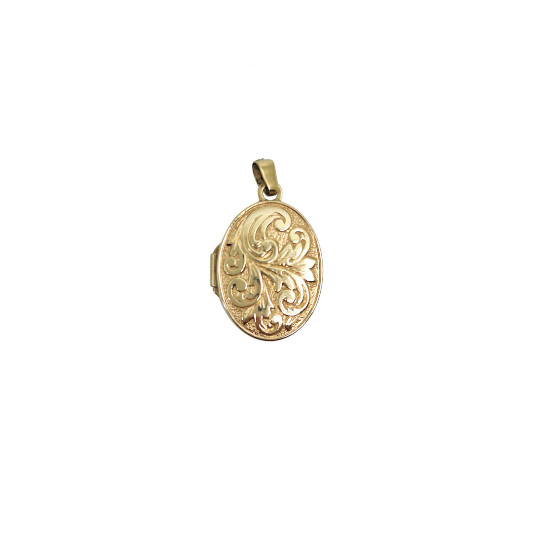 9ct Yellow Gold Oval Patterned Locket