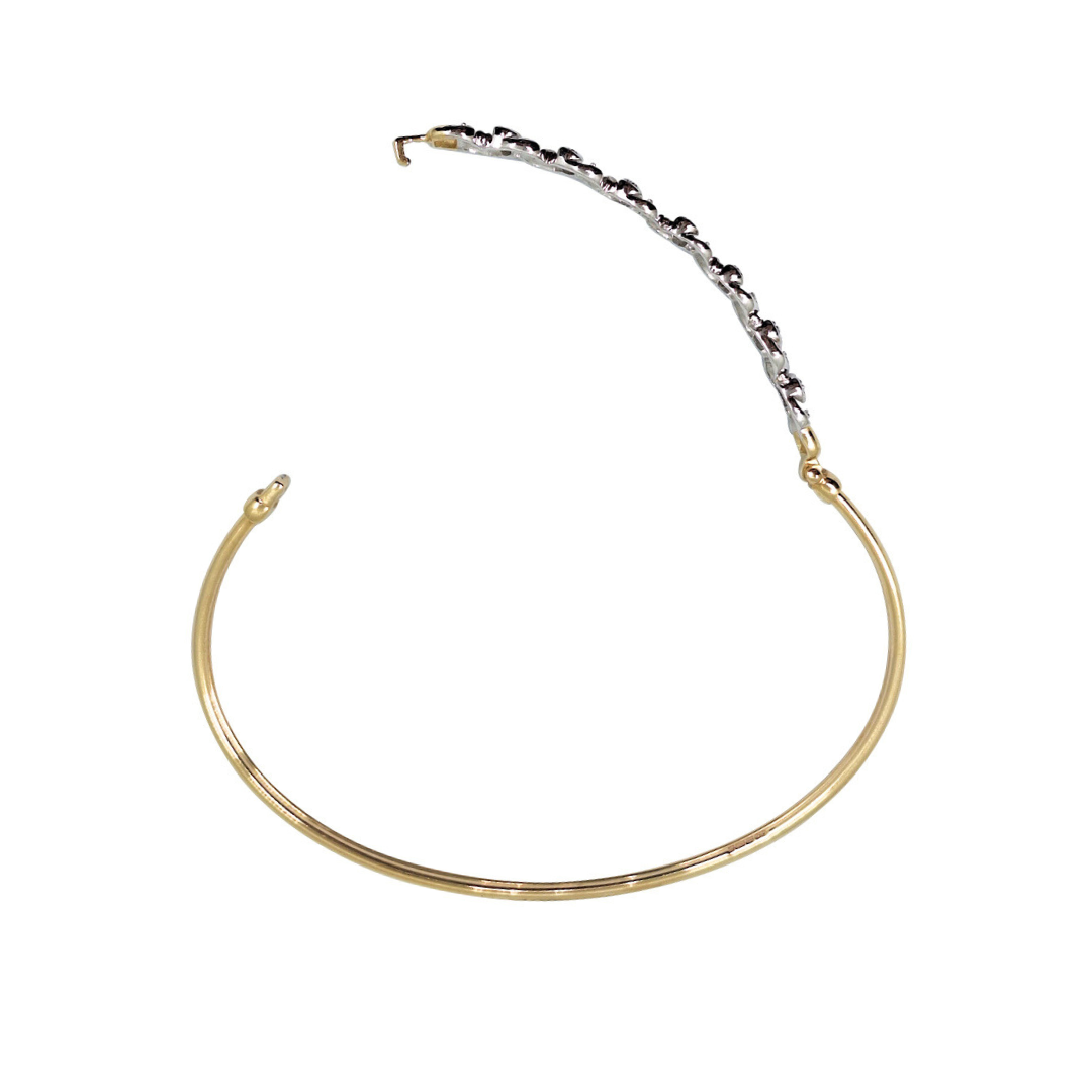 9ct Yellow Gold Diamond Bangle