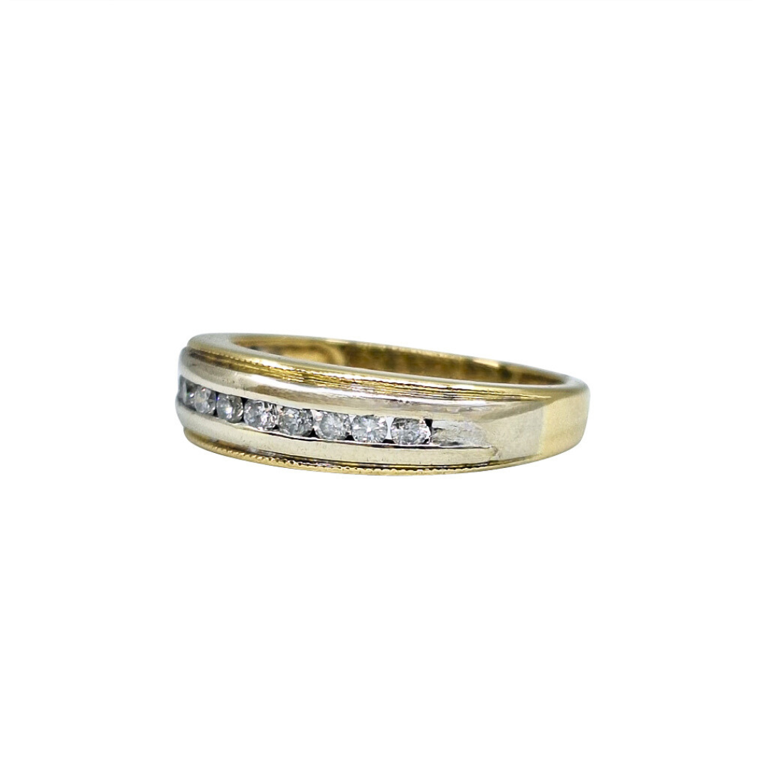 18ct Yellow & White Gold diamond Eternity Ring