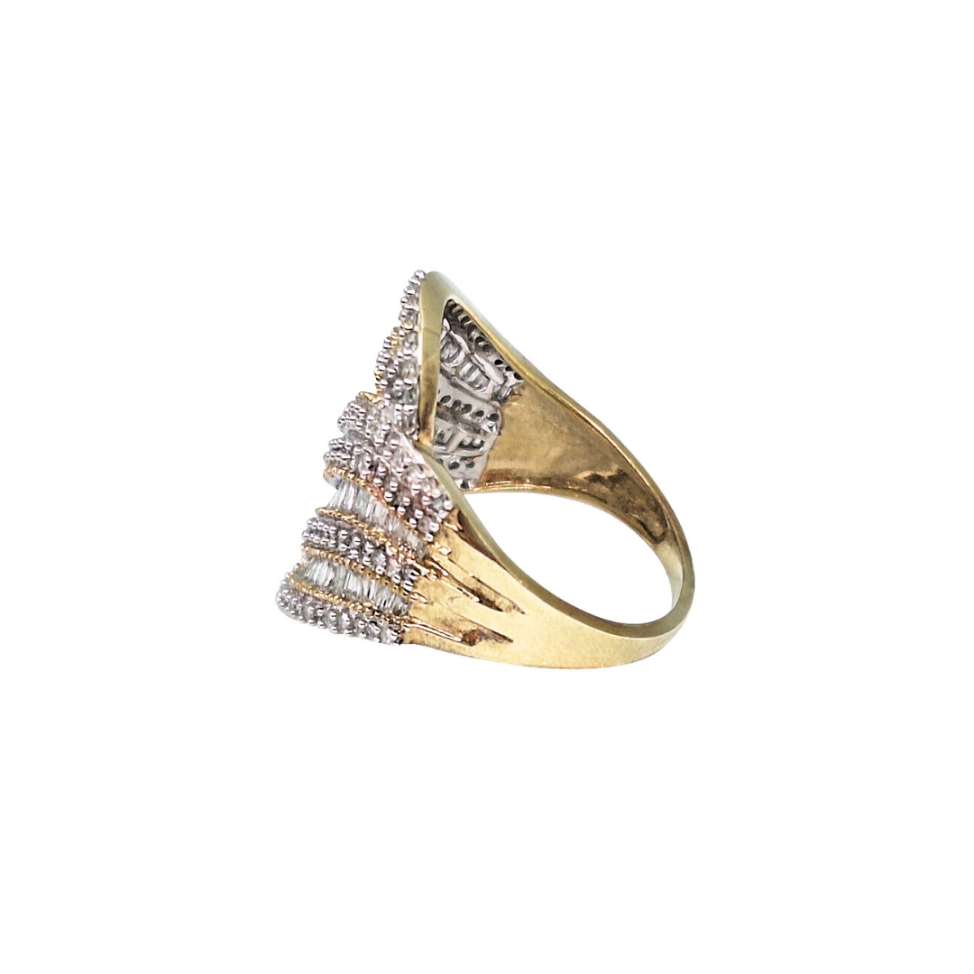 9ct Yellow Gold Fancy Diamond Ring