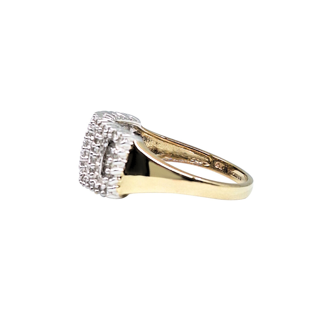 9ct Gold & Diamond Band Ring