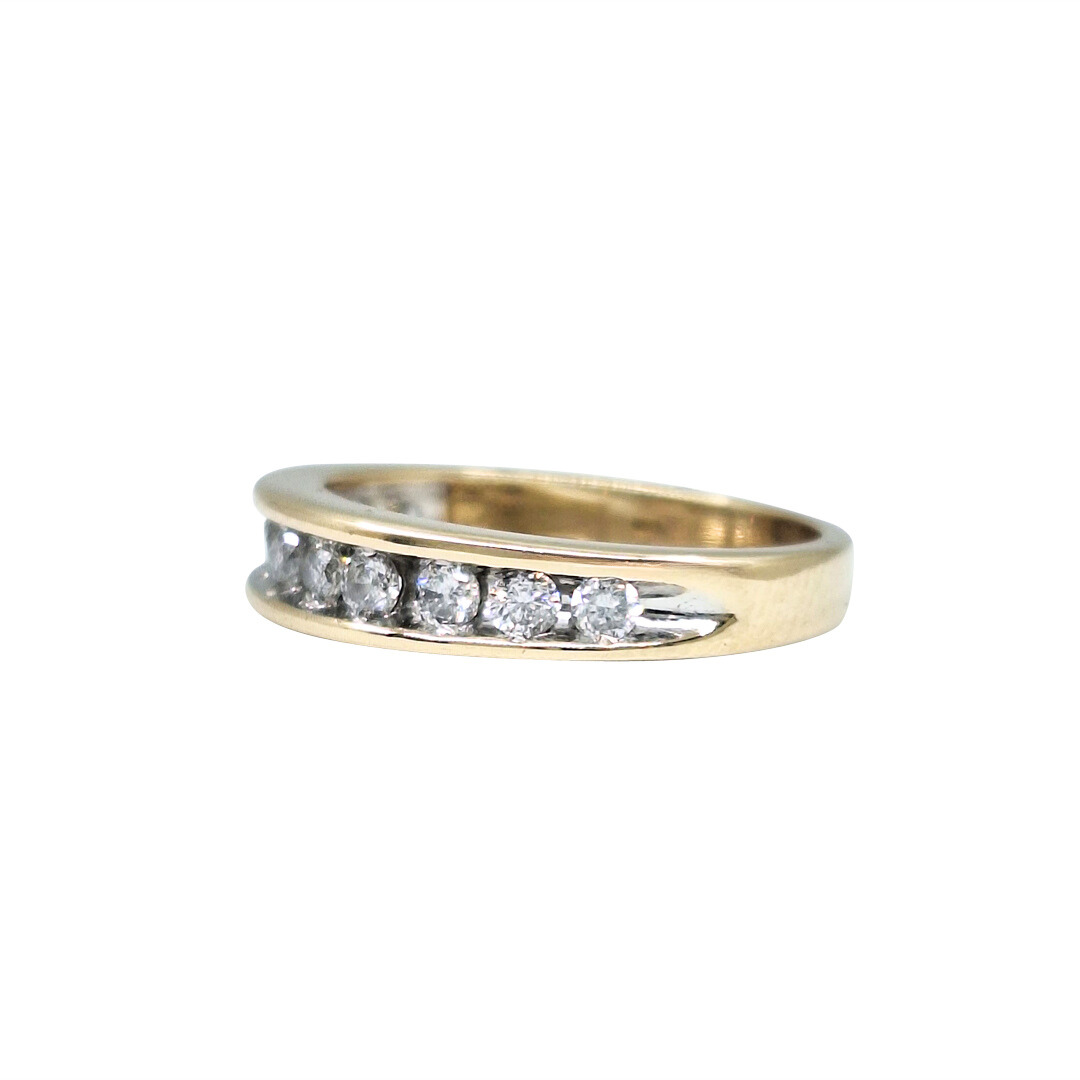 9ct Yellow Gold Channel Set Diamond Eternity Ring