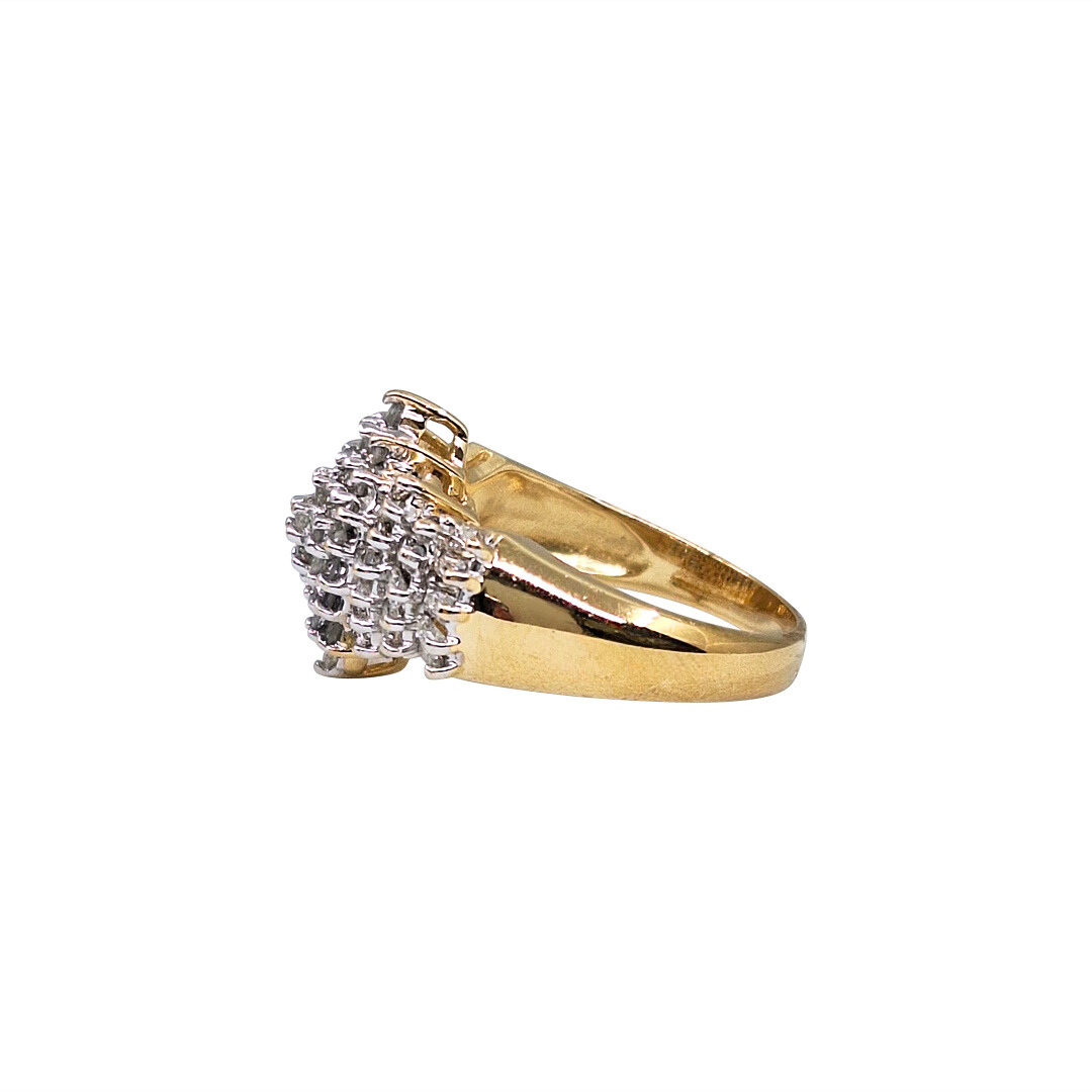 14ct Diamond Cluster Ring