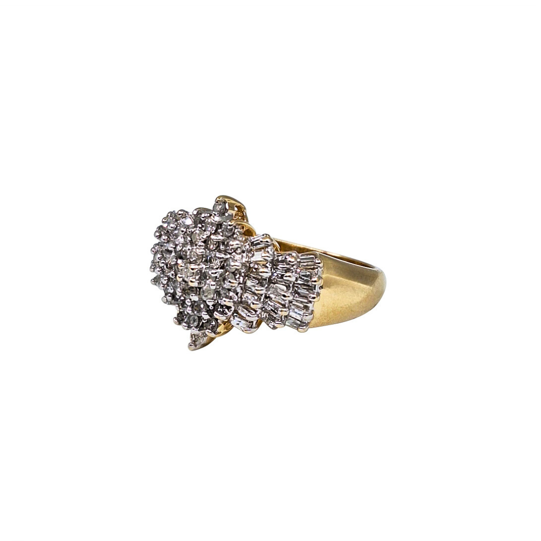 14ct Diamond Cluster Ring