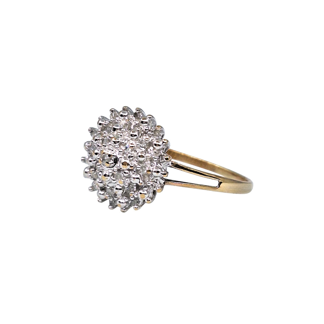 9ct Gold & Diamond Cluster Ring