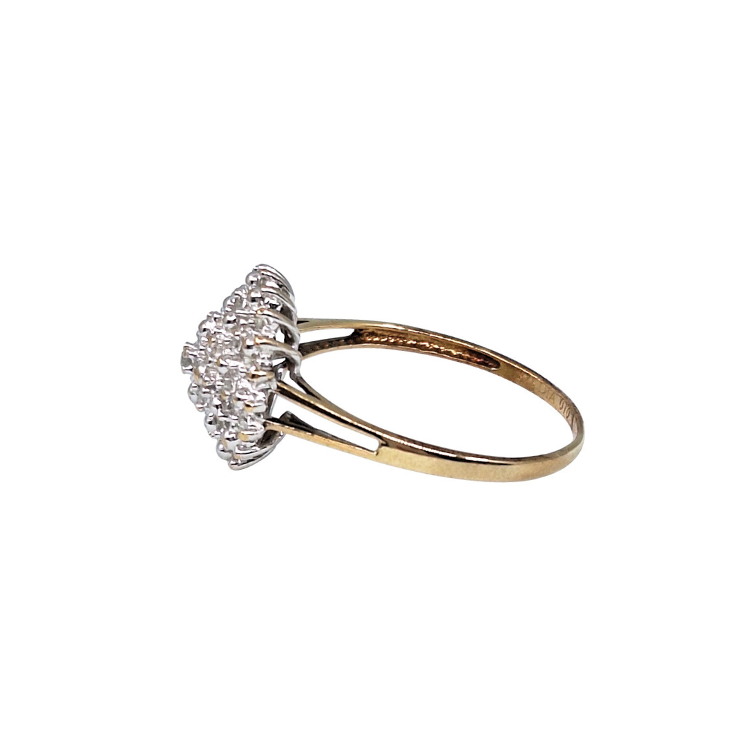 9ct Gold & Diamond Cluster Ring