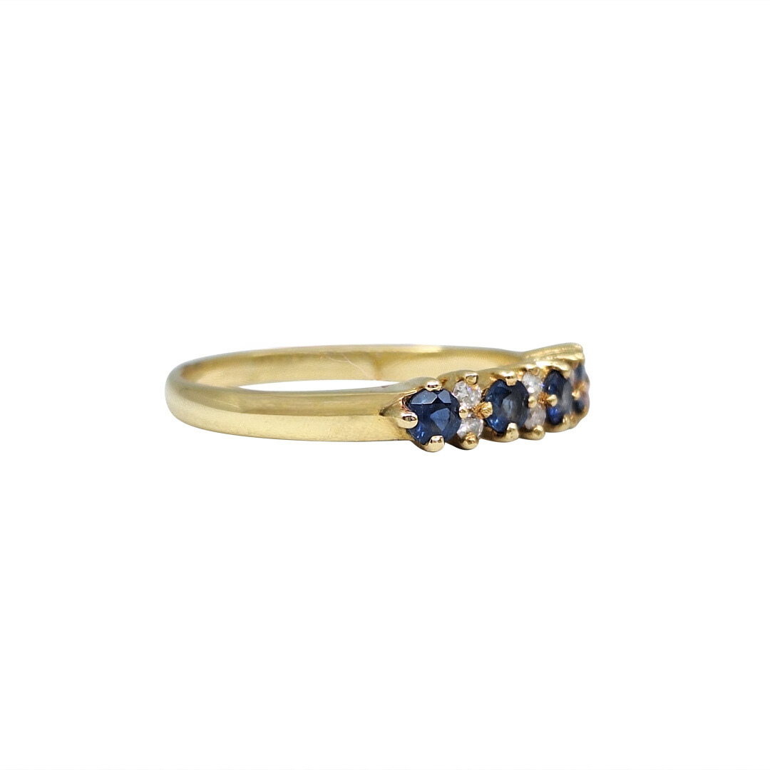 18ct Yellow Gold Sapphire & Diamond Eternity Ring