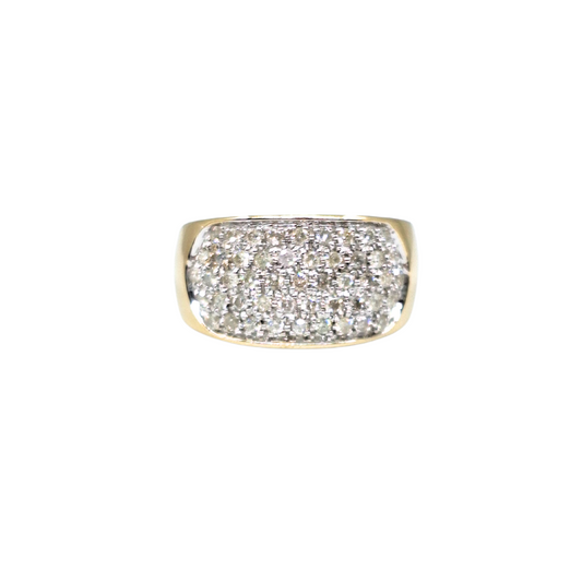 9ct Gold & Diamond Five Row Ring