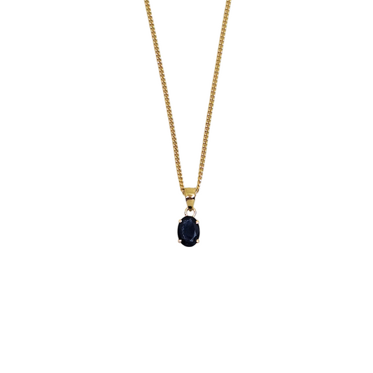 9ct Yellow Gold Sapphire Pendant