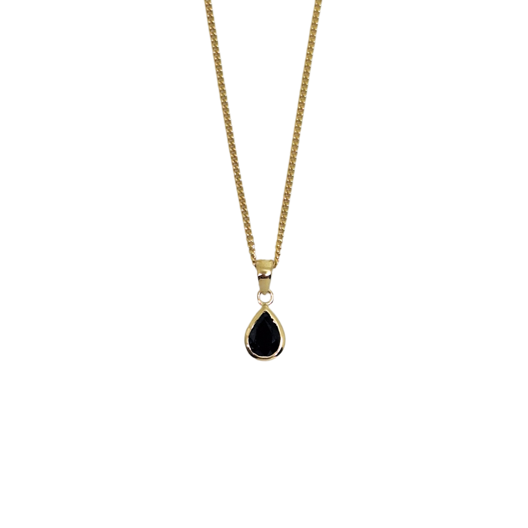 9ct Yellow Gold Sapphire Pendant