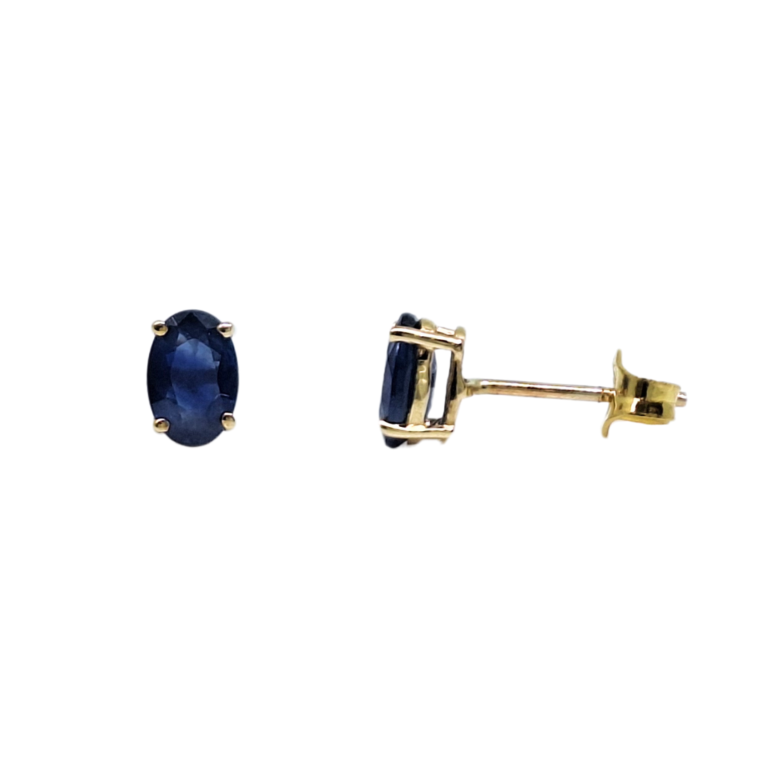 9ct Yellow Gold Sapphire Earrings