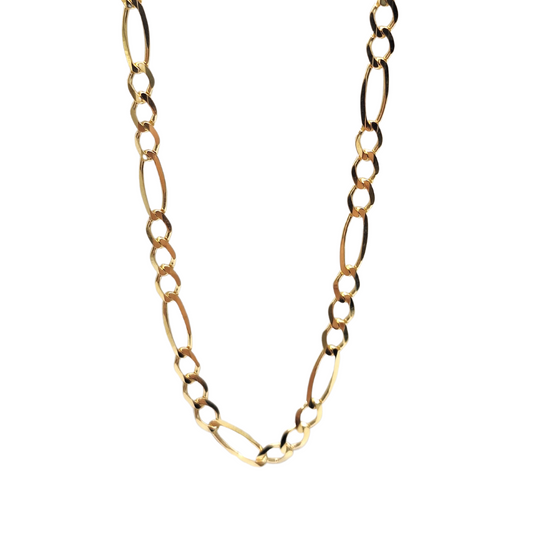 9ct Yellow Gold Figaro Chain 22"