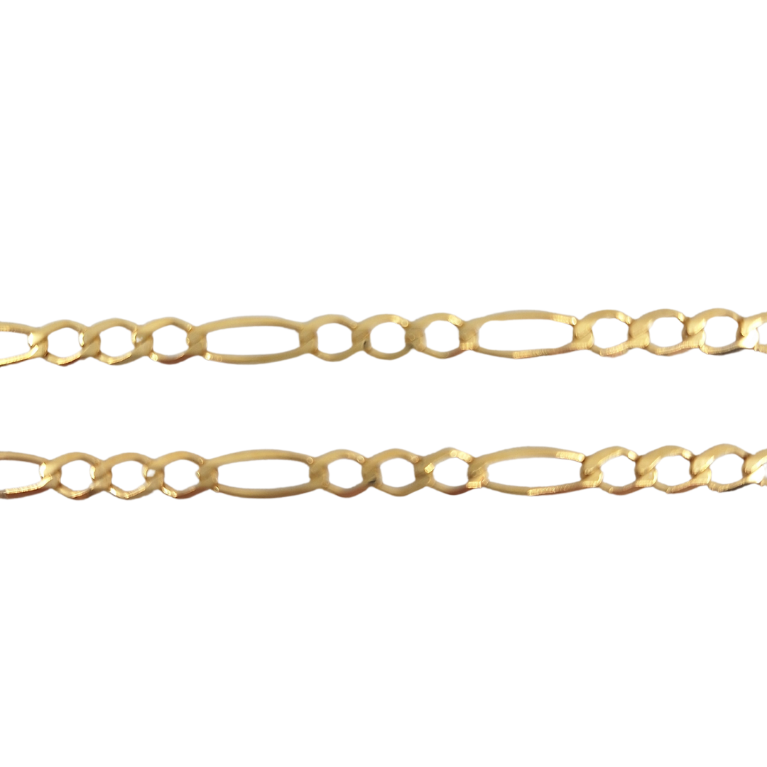 9ct Yellow Gold Figaro Chain 22"