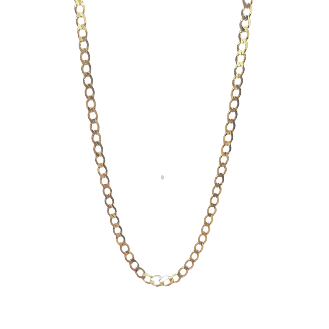 9ct Yellow Gold Curb Chain 20"