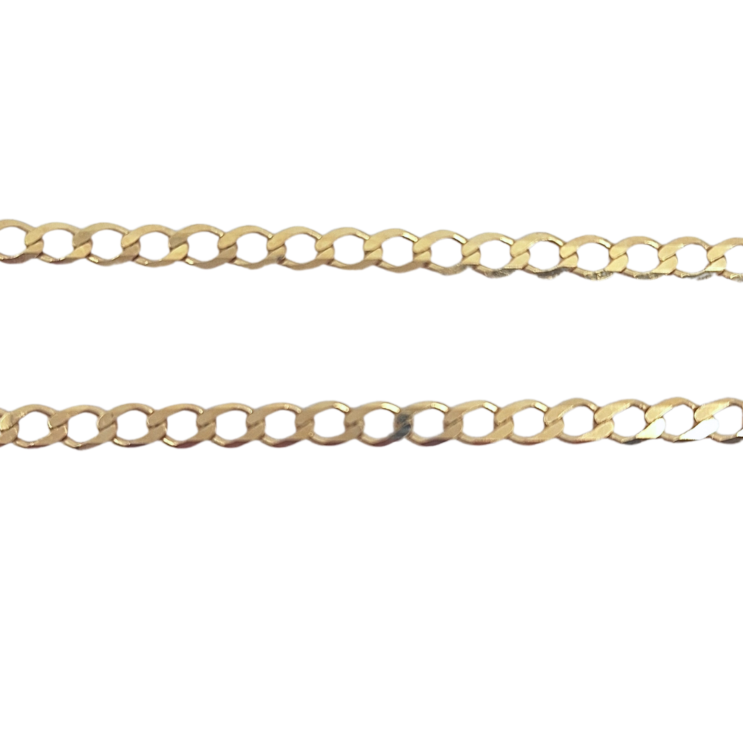9ct Yellow Gold Curb Chain 20"