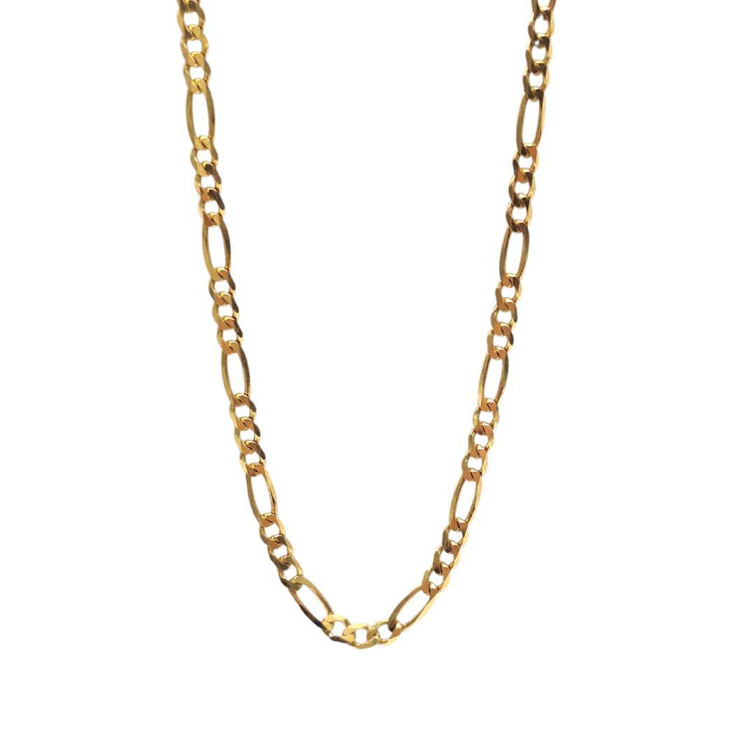 9ct Yellow Gold Figaro Chain 24"