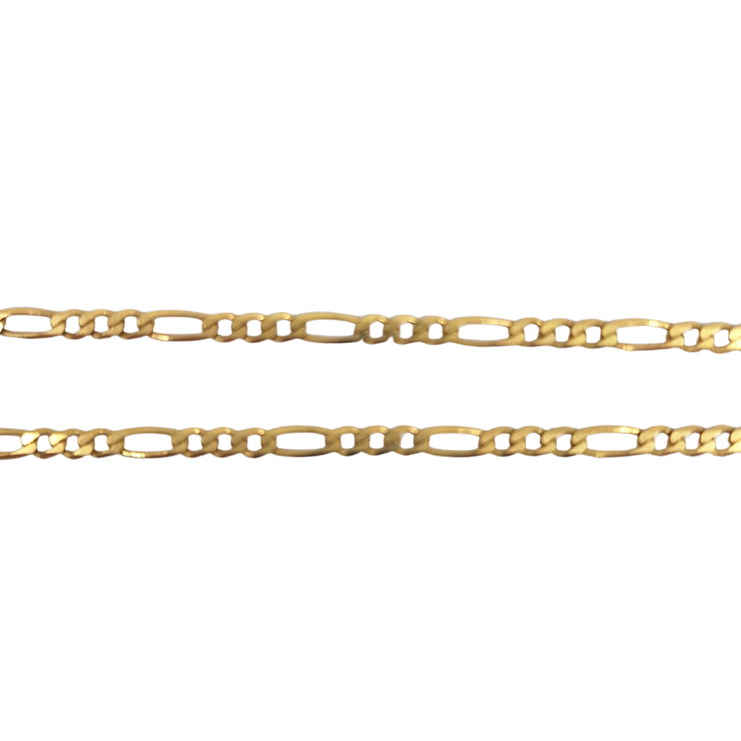 9ct Yellow Gold Figaro Chain 24"