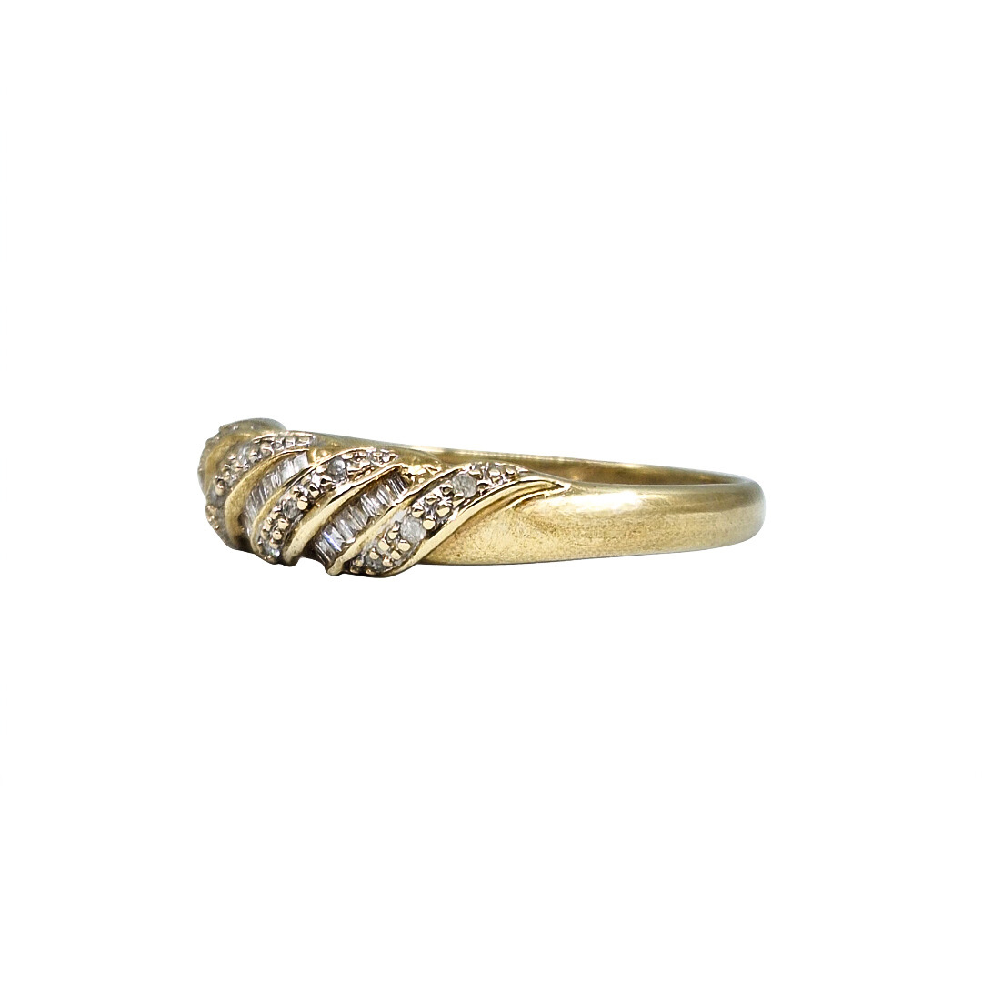 9ct Yellow Gold Diamond Band Ring