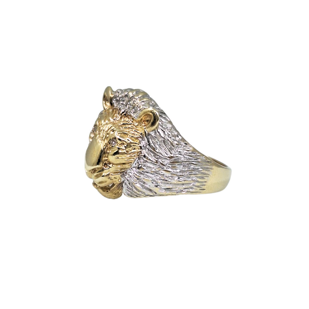 9ct Yellow Gold Lion Ring