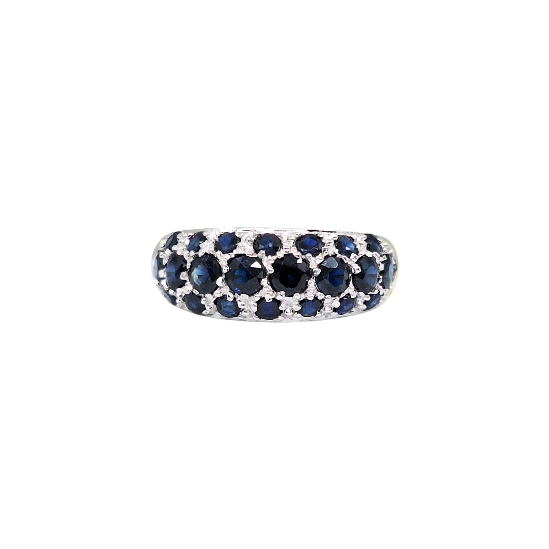 9ct Gold Sapphire And Diamond Triple Ring Set