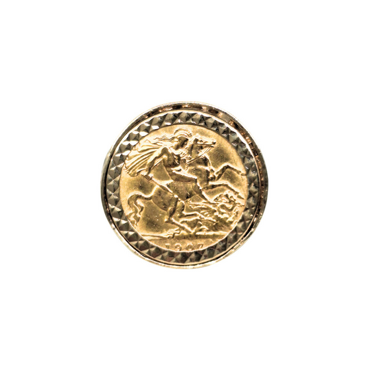 Half Sovereign & 9ct Gold Ring