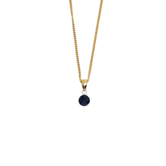 9ct Yellow Gold Sapphire Pendant