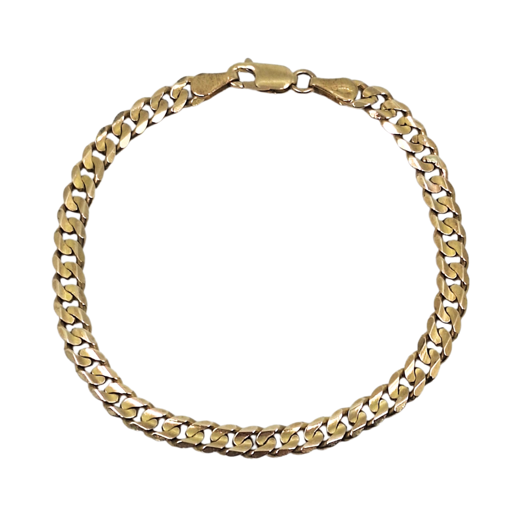 9ct Yellow Gold Curb Bracelet 7.5"