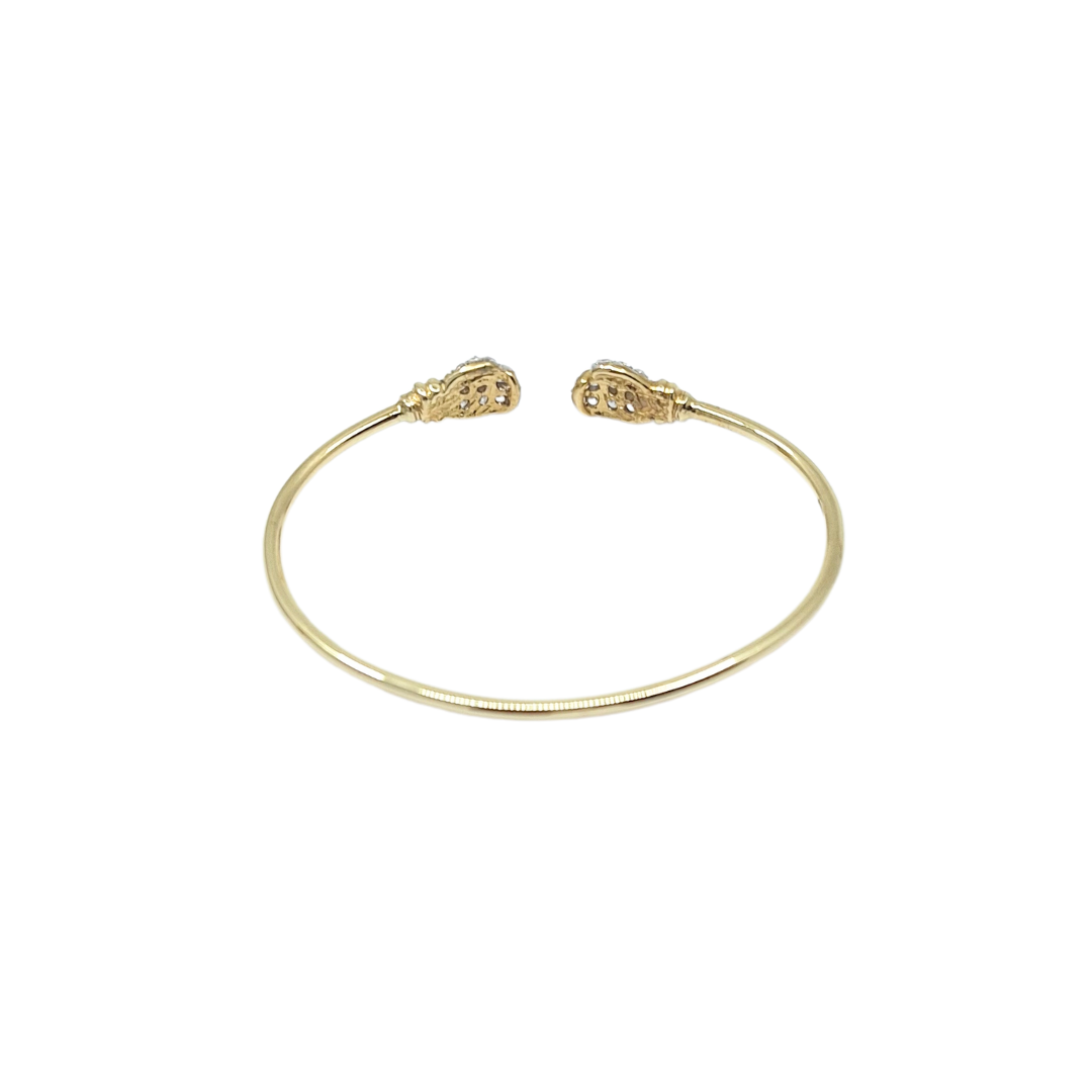 9ct Yellow Gold Baby Boxing Glove Torque Bangle