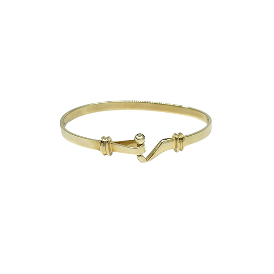9ct Yellow Gold Baby Hook Bangle