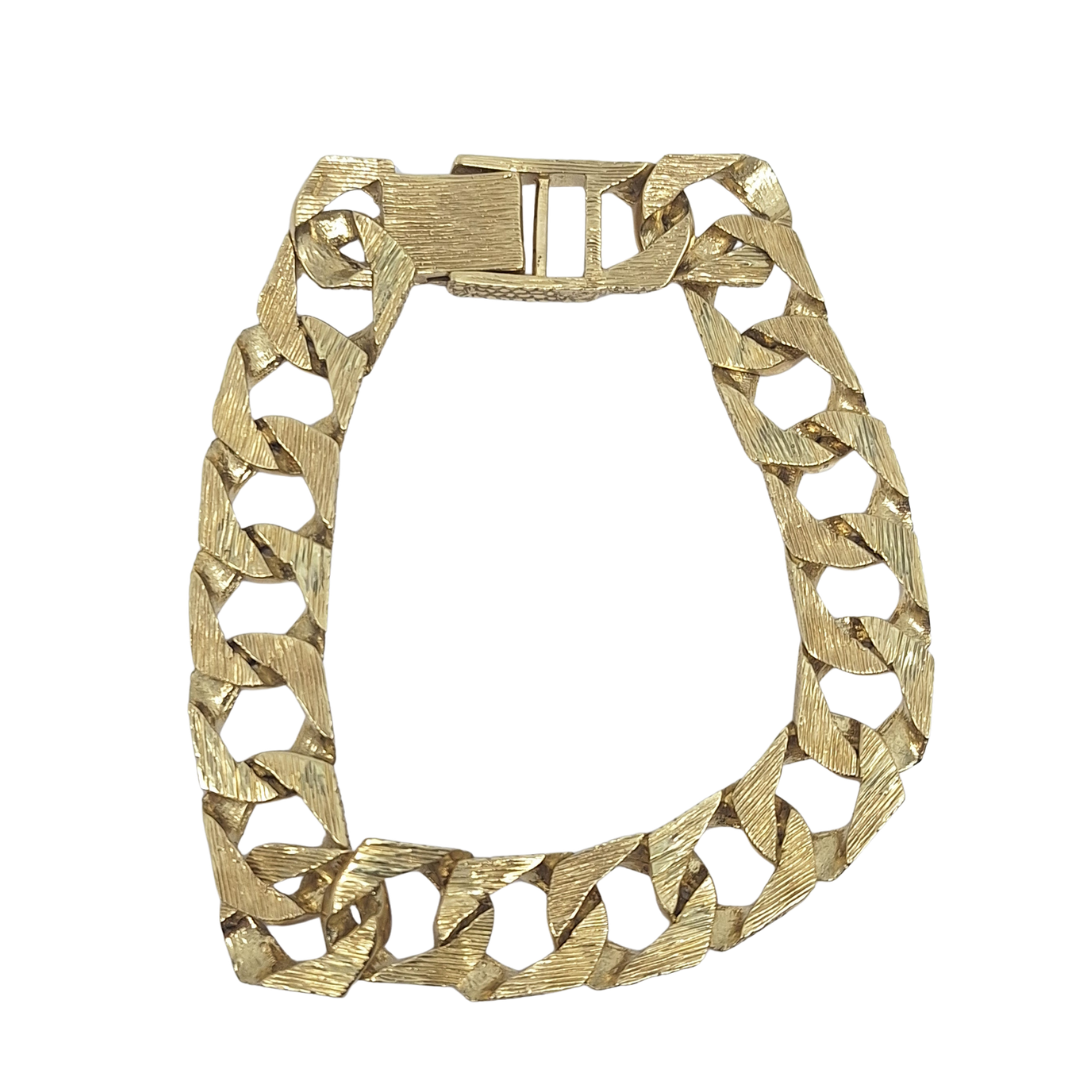 9ct Yellow Gold Chaps Bracelet 9"