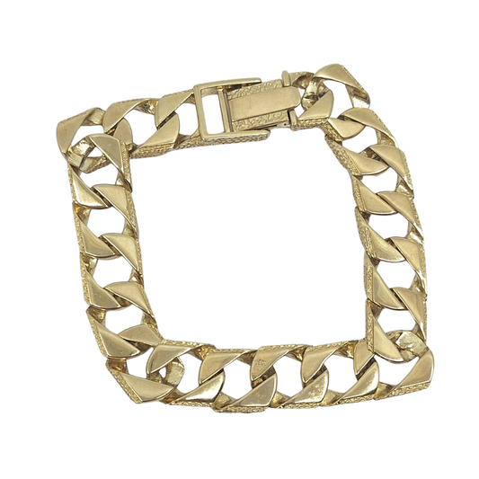 9ct Yellow Gold Chaps Bracelet 9"