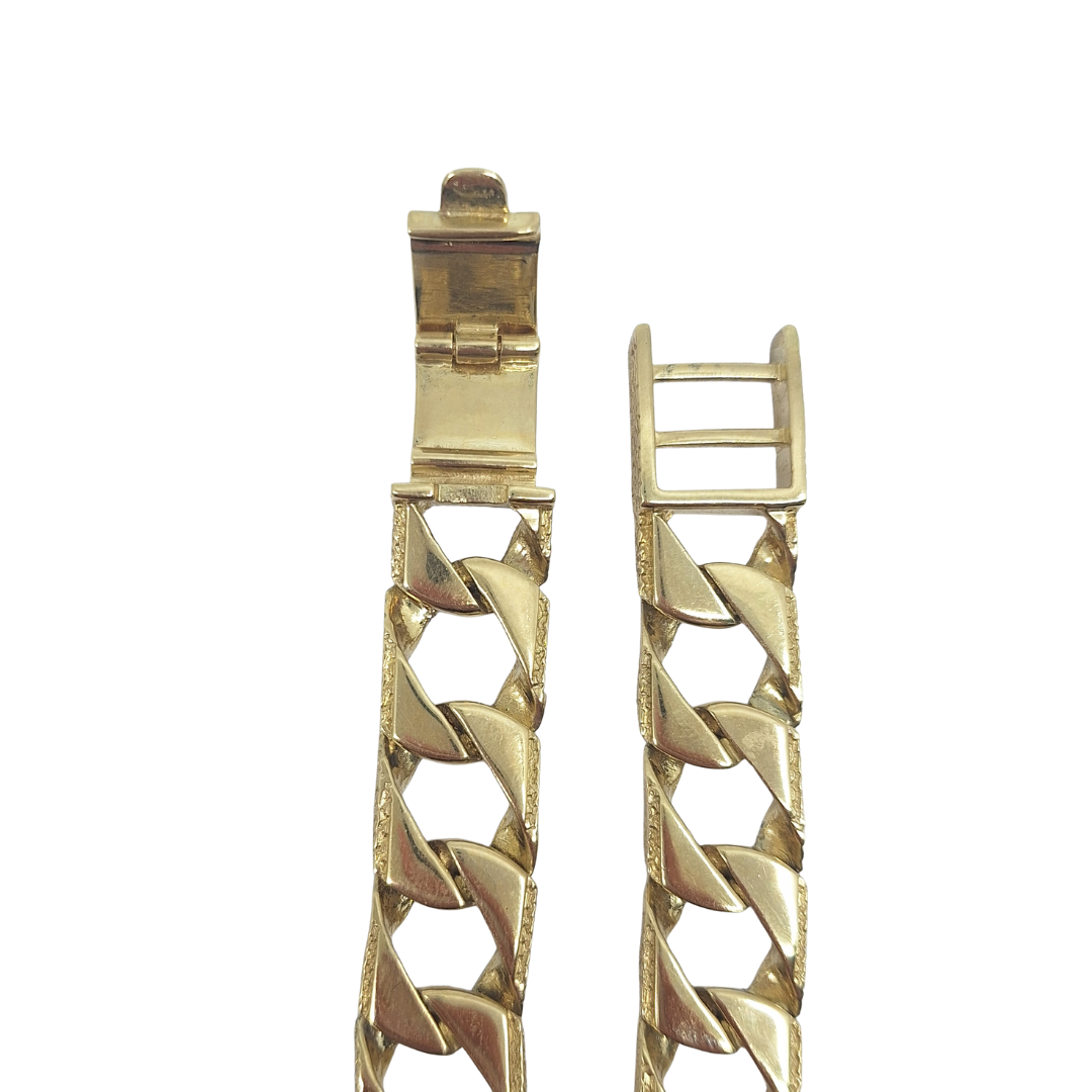 9ct Yellow Gold Chaps Bracelet 9"