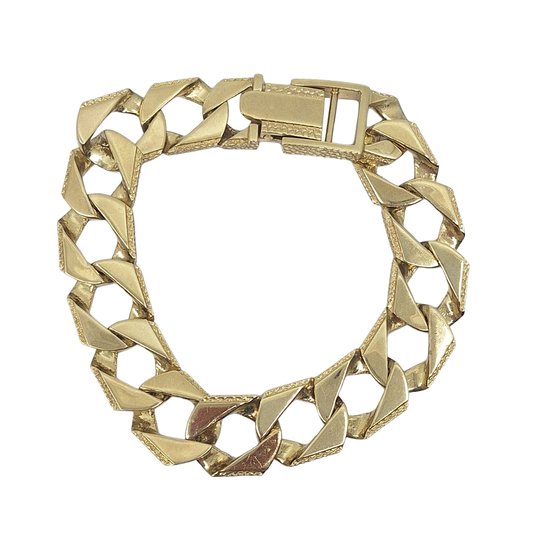 9ct Yellow Gold Chaps Bracelet 9.5"