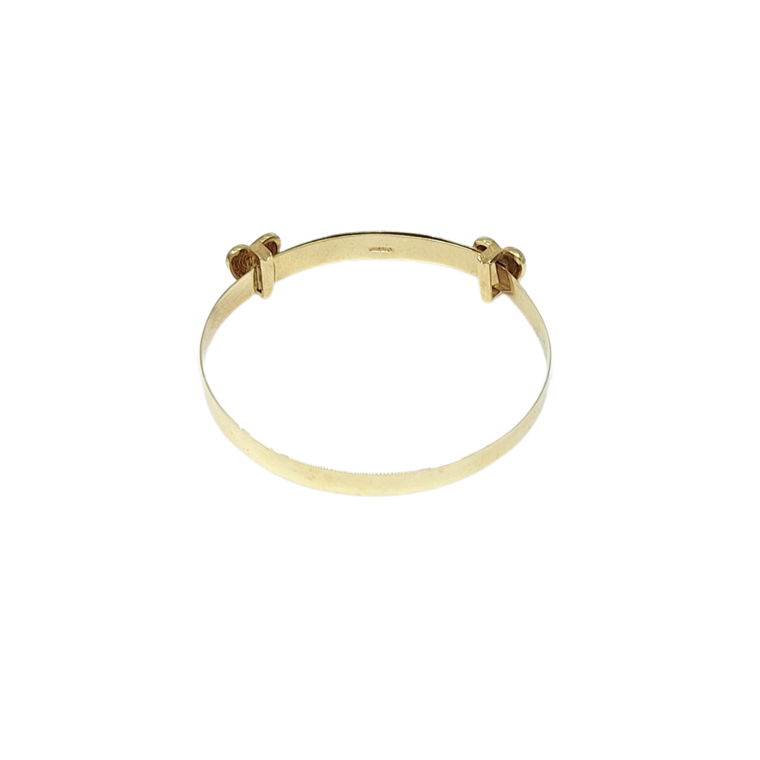 9ct Yellow Gold Baby Heart Expanding bangle