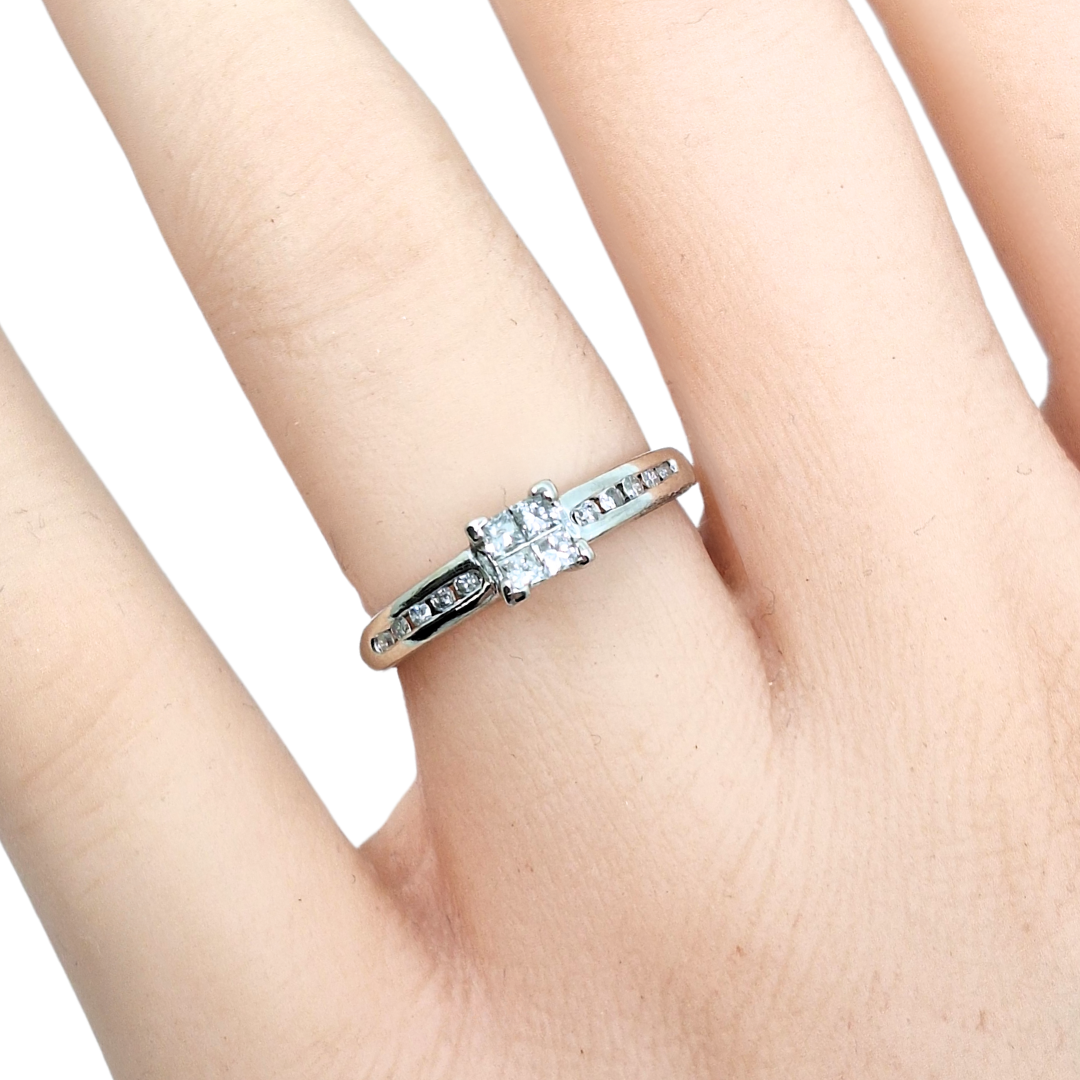 Platinum Princess Cut Diamond Ring