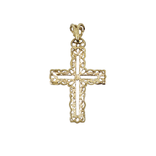 9ct Gold Filigree Cross Pendant