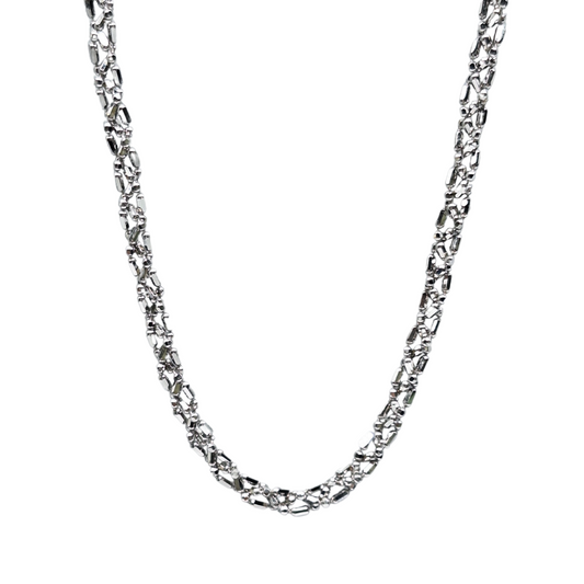 18ct White Gold Fancy Link Chain 20"