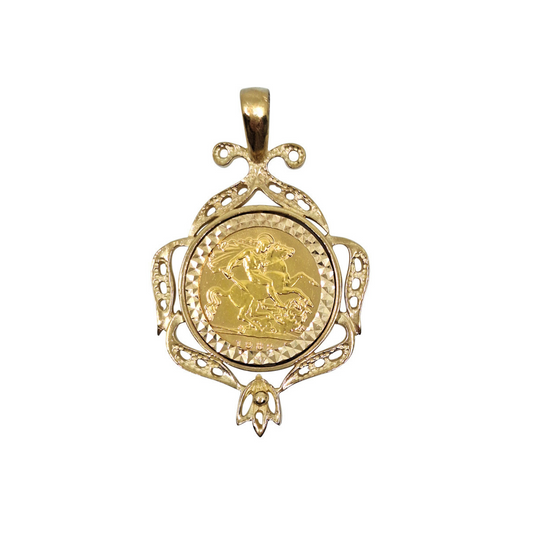 Half Sovereign & 9ct Gold Pendant