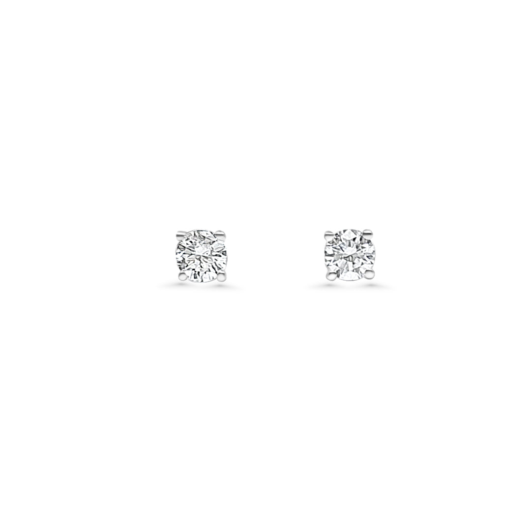 White Gold & Ethical Diamond Solitaire Earrings 0.25ct