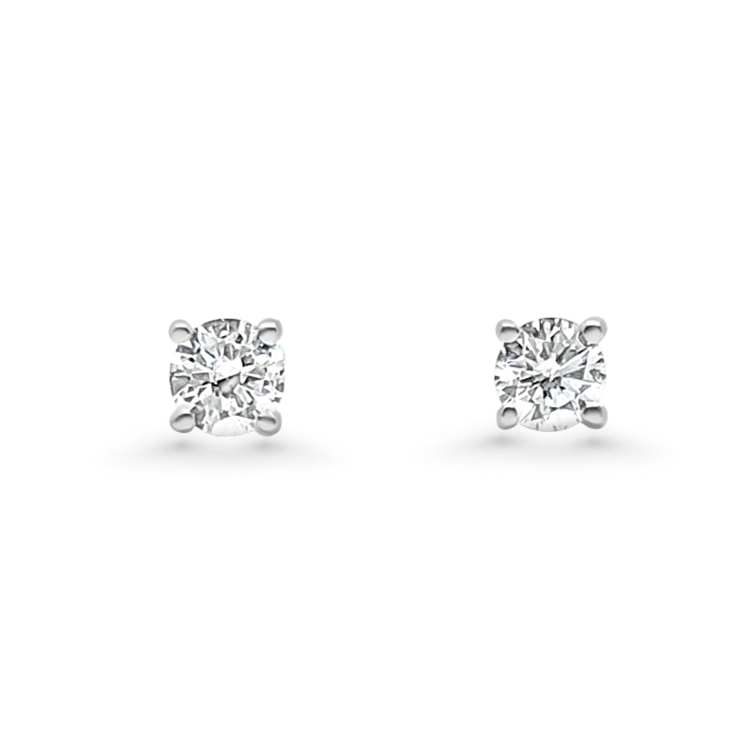 White Gold & Ethical Diamond Solitaire Earrings 1.00ct