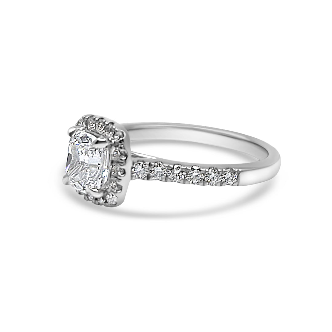 White Gold & Cushion Ethical Diamond Ring 1.50ct