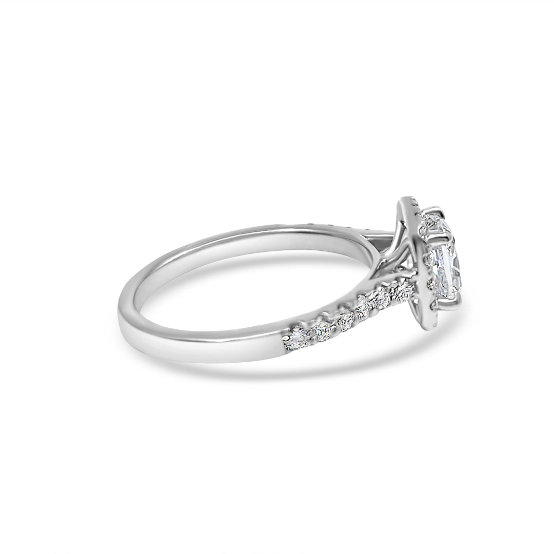 White Gold & Cushion Ethical Diamond Ring 1.50ct