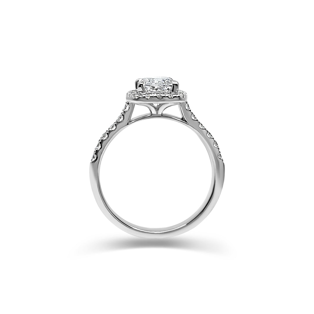 White Gold & Cushion Ethical Diamond Ring 1.50ct