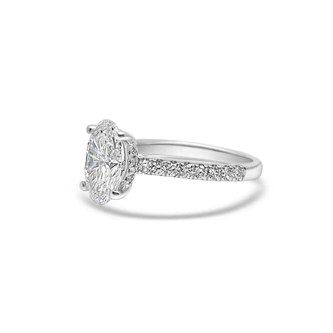 White Gold & Oval Ethical Diamond Ring 2.22ct