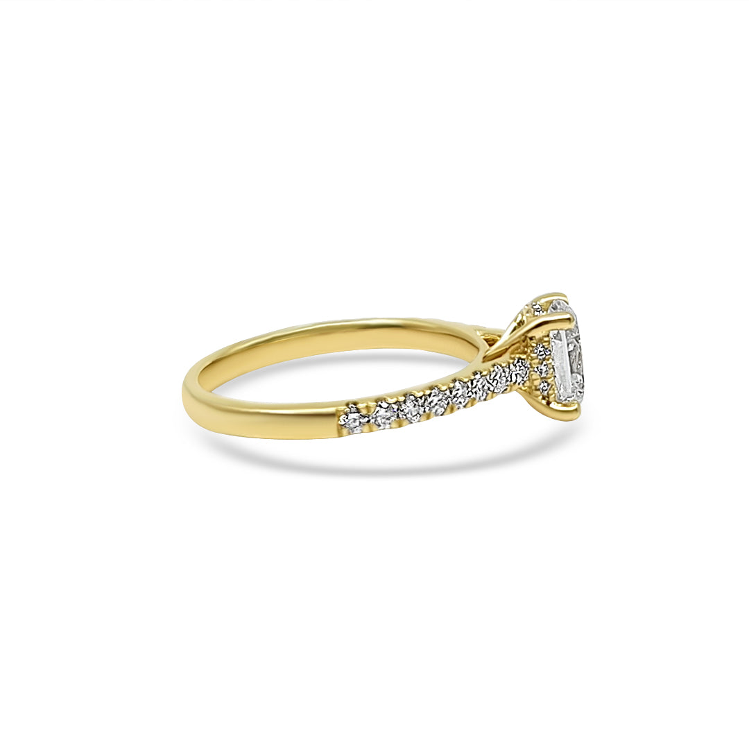 Yellow Gold & Oval Ethical Diamond Ring 1.39ct