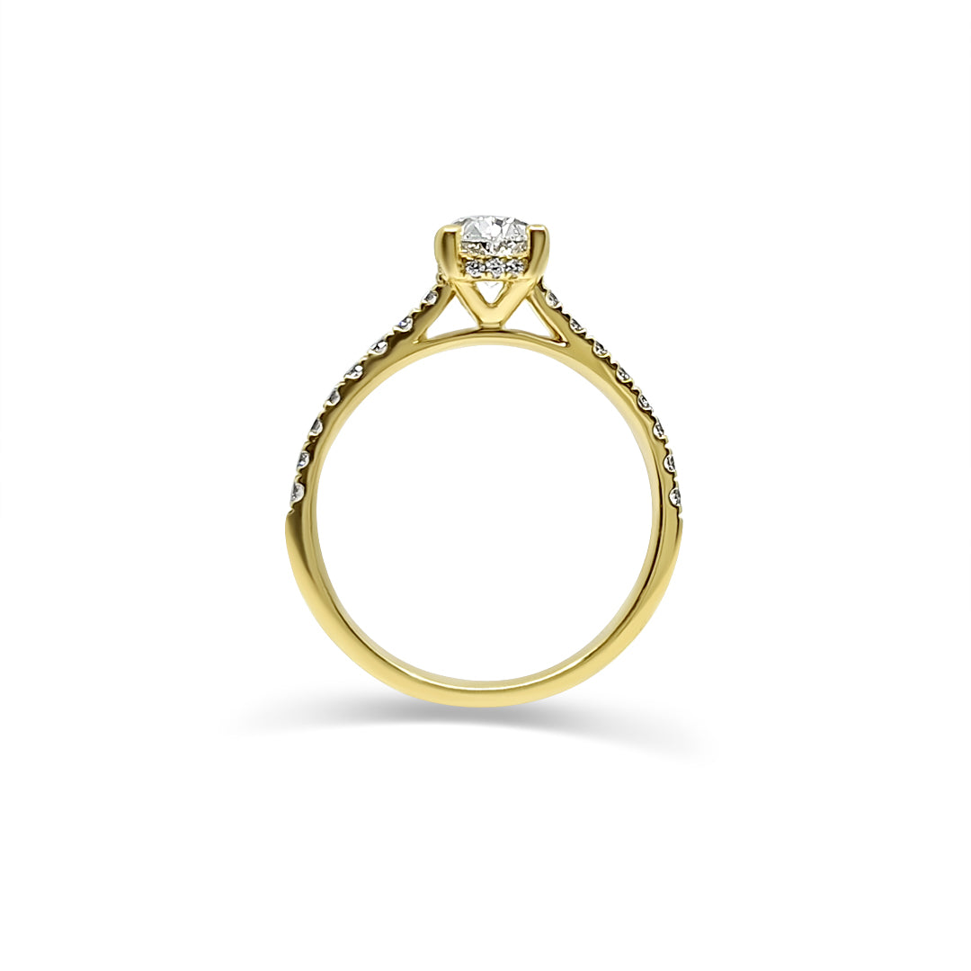 Yellow Gold & Oval Ethical Diamond Ring 1.39ct