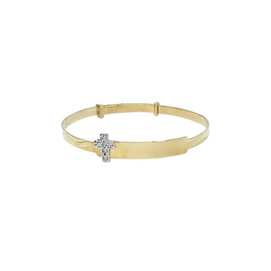 9ct Yellow Gold Baby Pattered Expanding Bangle